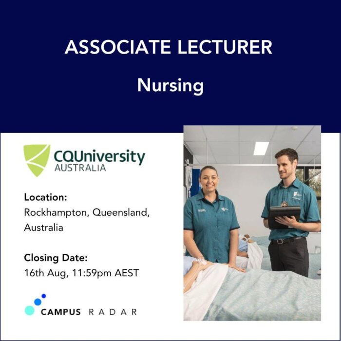 Associate Lecturer in Nursing at CQUniversity Australia