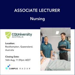 Associate Lecturer in Nursing at CQUniversity