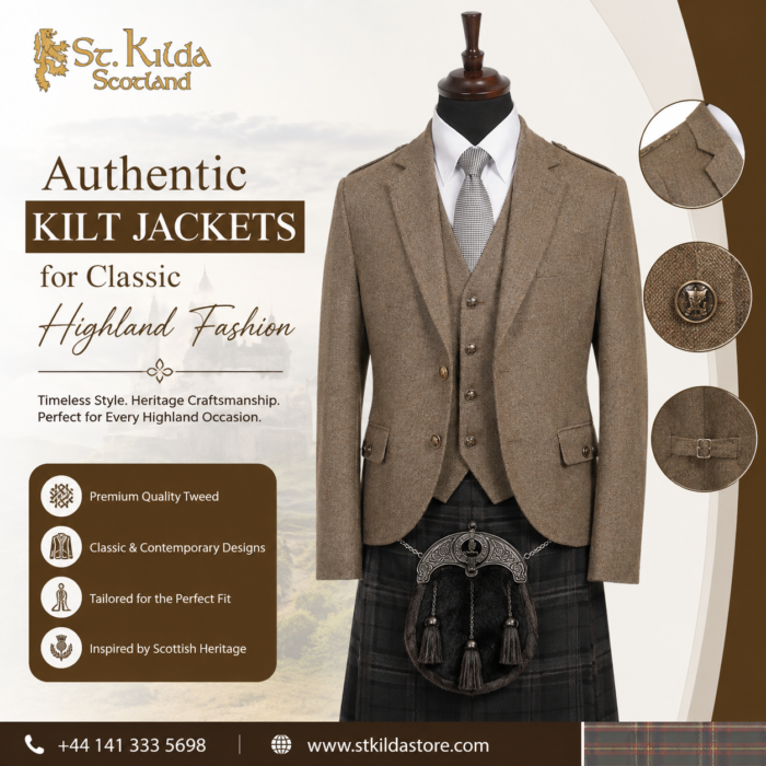 Authentic Kilt Jackets for Classic Highland Fashion – ST KIlda KILtS