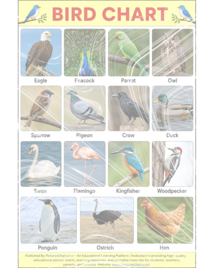 bird chart with pictures