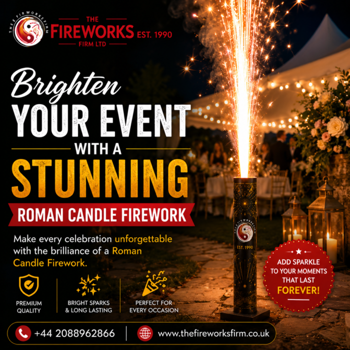 Brighten Your Event With a Stunning Roman Candle Firework – The Fireworks Firm