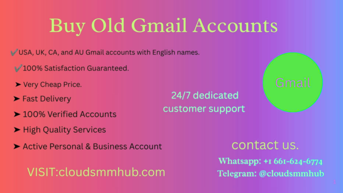 Buy Old Gmail Accounts
