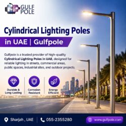 Cylindrical Lighting Poles in UAE | Gulfpole