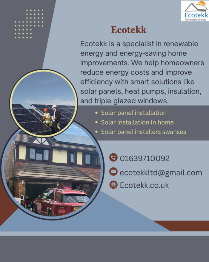 Solar Panel Installers in Swansea for Quality Solar Systems by Ecotekk