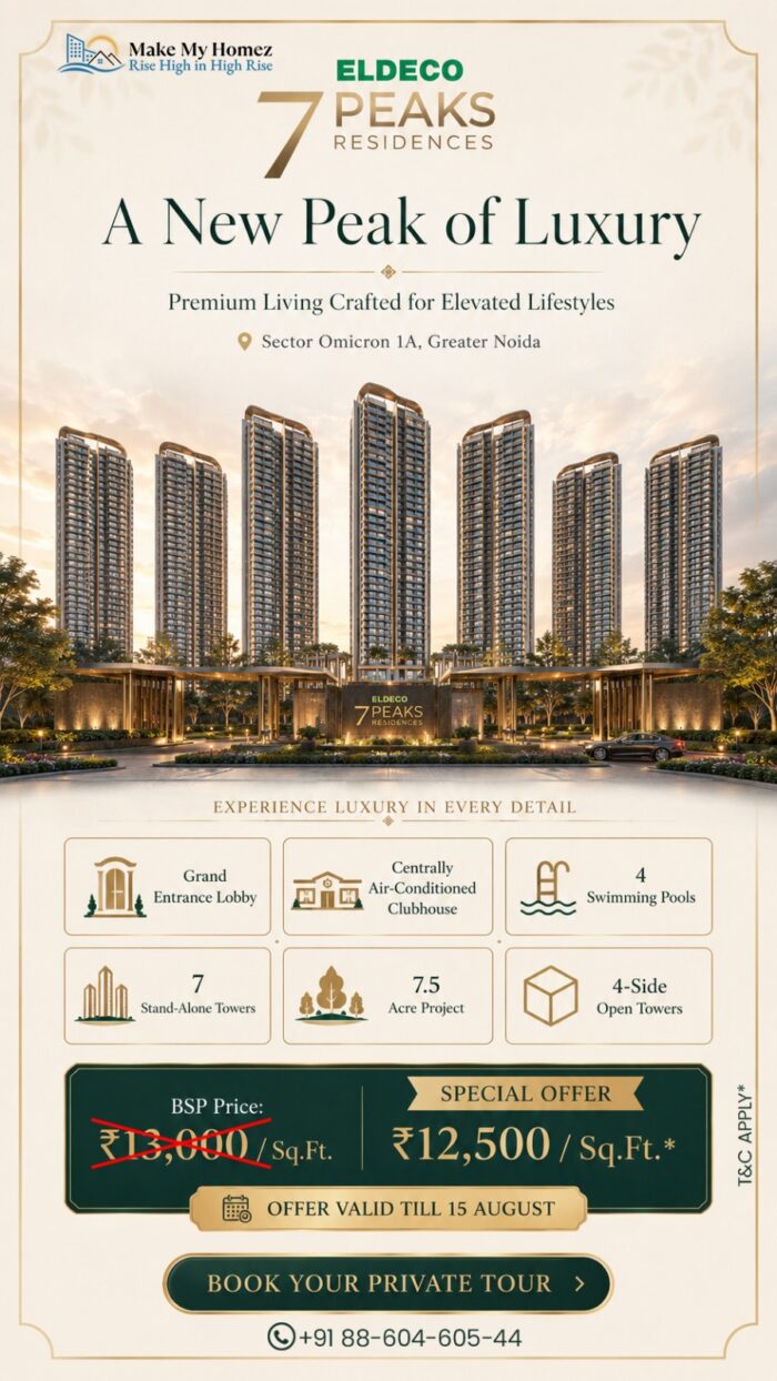 Eldeco 7 Peaks Residences – Premium 3 & 4 BR Homes in Greater Noida