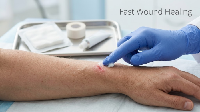 Fast Wound Healing Cream Application