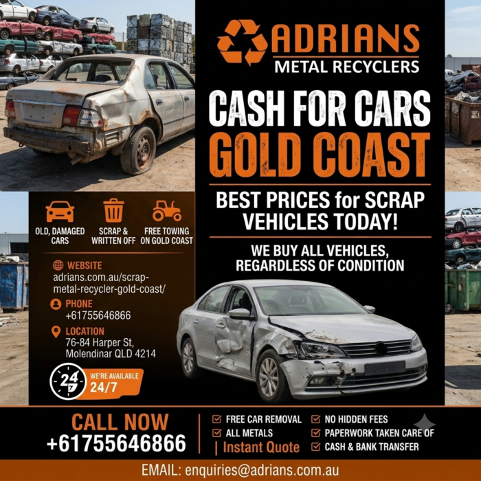 Scrap Metal Gold Coast | Top Cash for Scrap Cars & Vehicles
