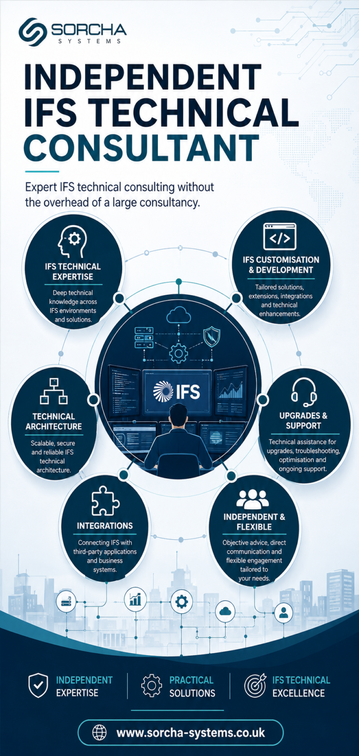Independent IFS Technical Consultant for Reliable ERP Support
