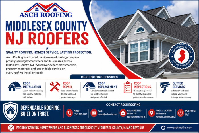 Middlesex County NJ Roofers | Asch Roofing