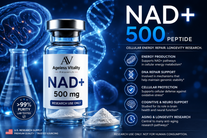 NAD 500 Peptide | Mitochondrial Research Guide