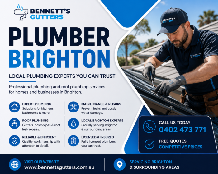 Plumber Brighton for Reliable Plumbing & Roof Plumbing Services