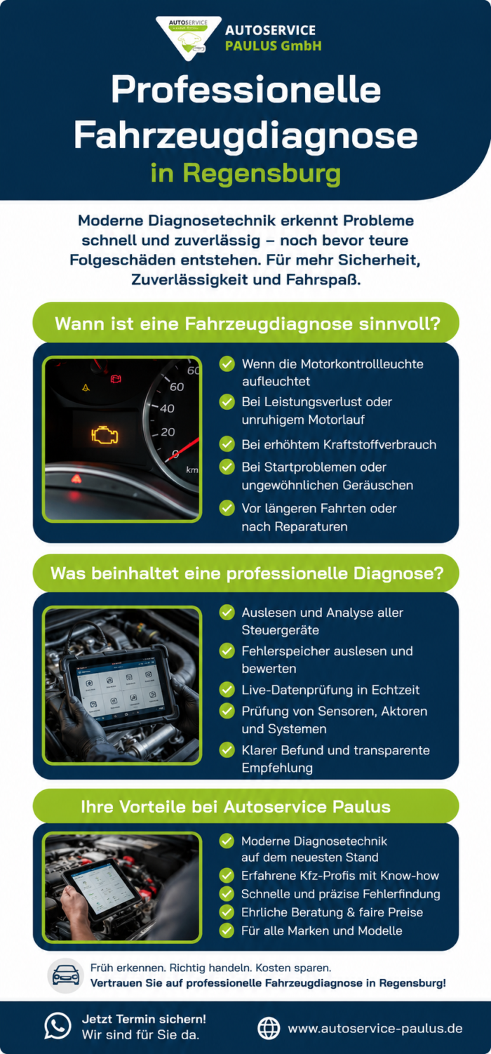 Professionelle Fahrzeugdiagnose Regensburg mit moderner Diagnosetechnik