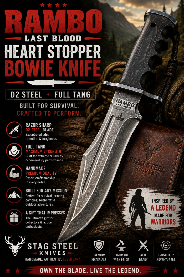 Rambo Last Blood Heartstopper Bowie Knife | VG10/15N20 Steel