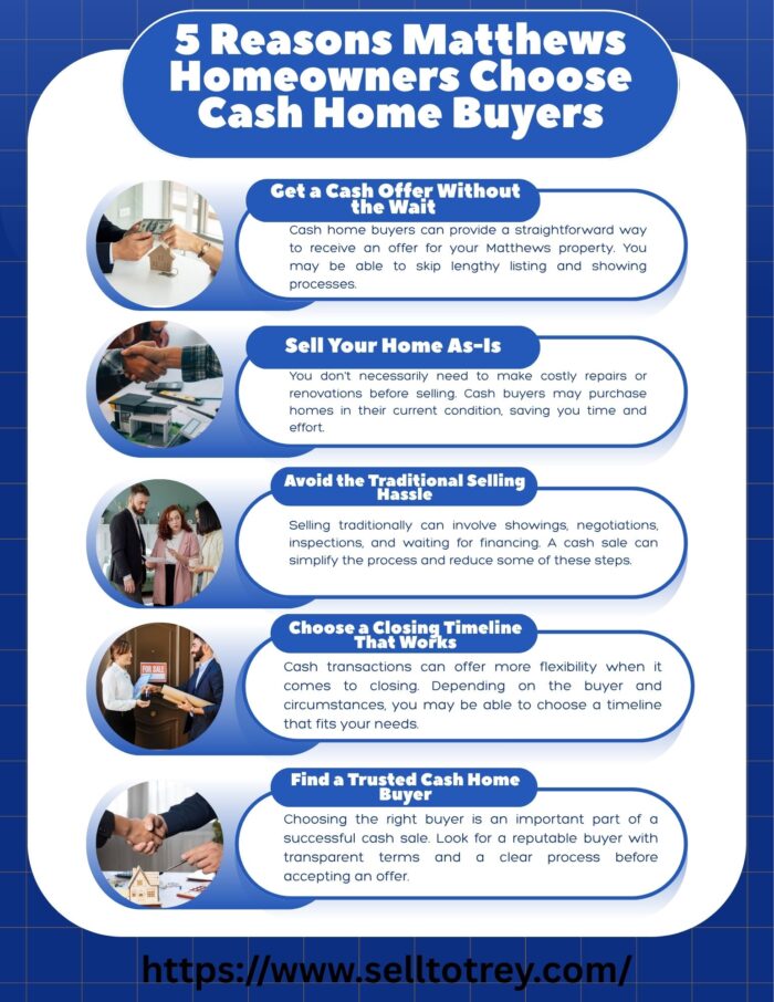 5 Reasons Matthews Homeowners Choose Cash Home Buyers