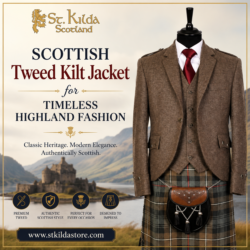 Scottish Tweed Kilt Jacket for Timeless Highland Fashion – ST KIlda KILtS