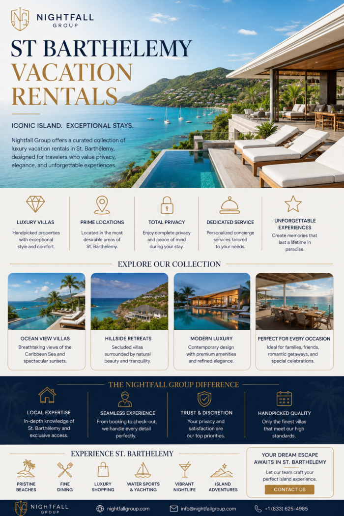 St. Barthelemy Vacation Rentals | Luxury Villas in St. Barths | Nightfall Group
