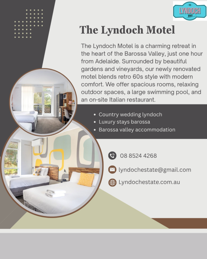 Charming Barossa Valley Boutique Stays | The Lyndoch Motel