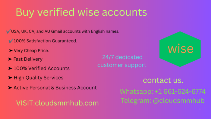 Buy verified wise accounts