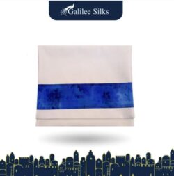 Sea Blue Silk Stripes Tallit, Women’s Tallit Prayer Shawl Tzitzit