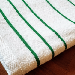 SMARTLINEN Luxury Green Stripes Beach & Pool Towel