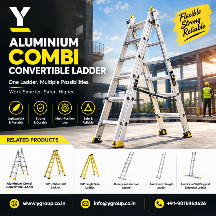 Aluminium Combi Convertible Ladder – Y Group