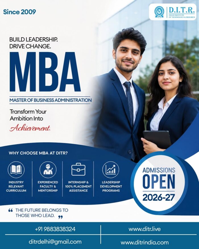 MBA Colleges of Delhi by DITR INDIA – Admission & Career Guide