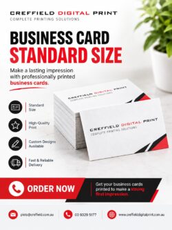 Business Card Standard Size for Professional Printing
