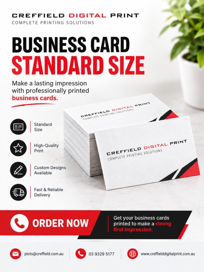Business Card Standard Size for Professional Printing