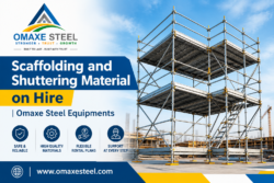 Scaffolding and Shuttering Material on Hire | Omaxe Steel Equipments