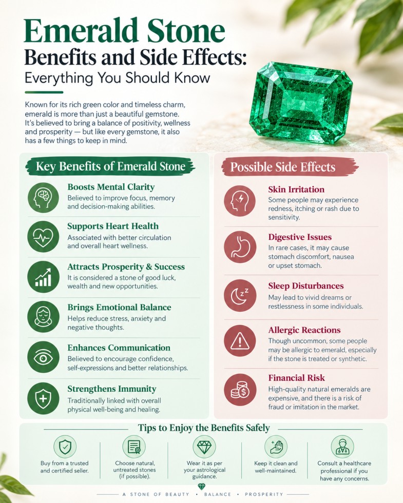 Emerald Stone Benefits and Side Effects: Everything You Should Know