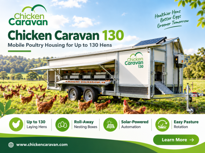 Chicken Caravan 130 | Mobile Poultry Housing for 130 Hens