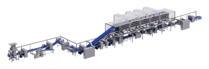 Ciabatta dough shaping line