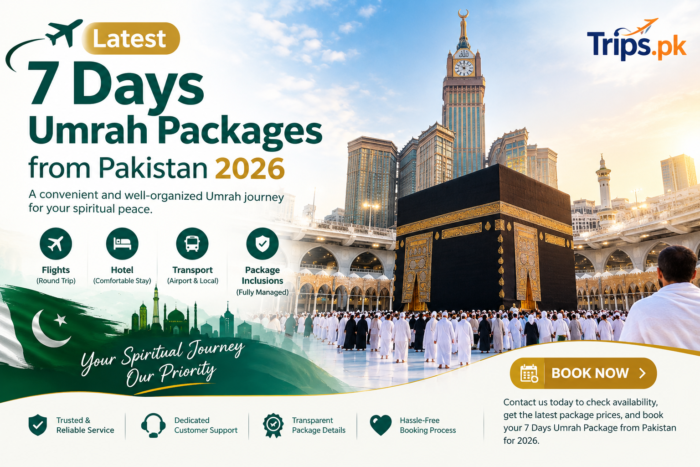 Latest 7 Days Umrah Packages from Pakistan 2026 | Affordable & Convenient