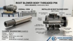 Root Blower Body Threaded Pin – Hiren Engineers