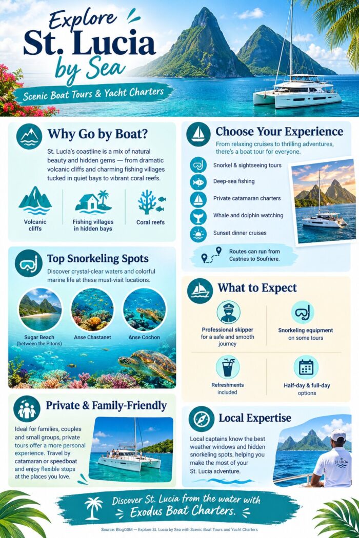Explore St. Lucia by Sea: Scenic Boat Tours & Yacht Charters