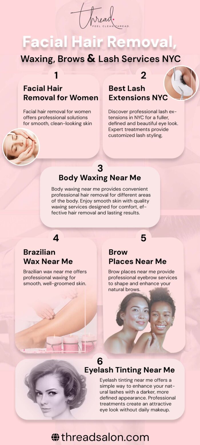 Facial Hair Removal, Waxing, Brows & Lash Services NYC