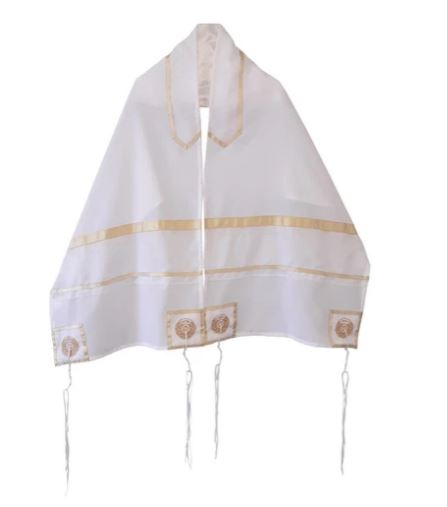 Four Mothers Tallit in Gold Girl’s Tallit Prayer Shawl