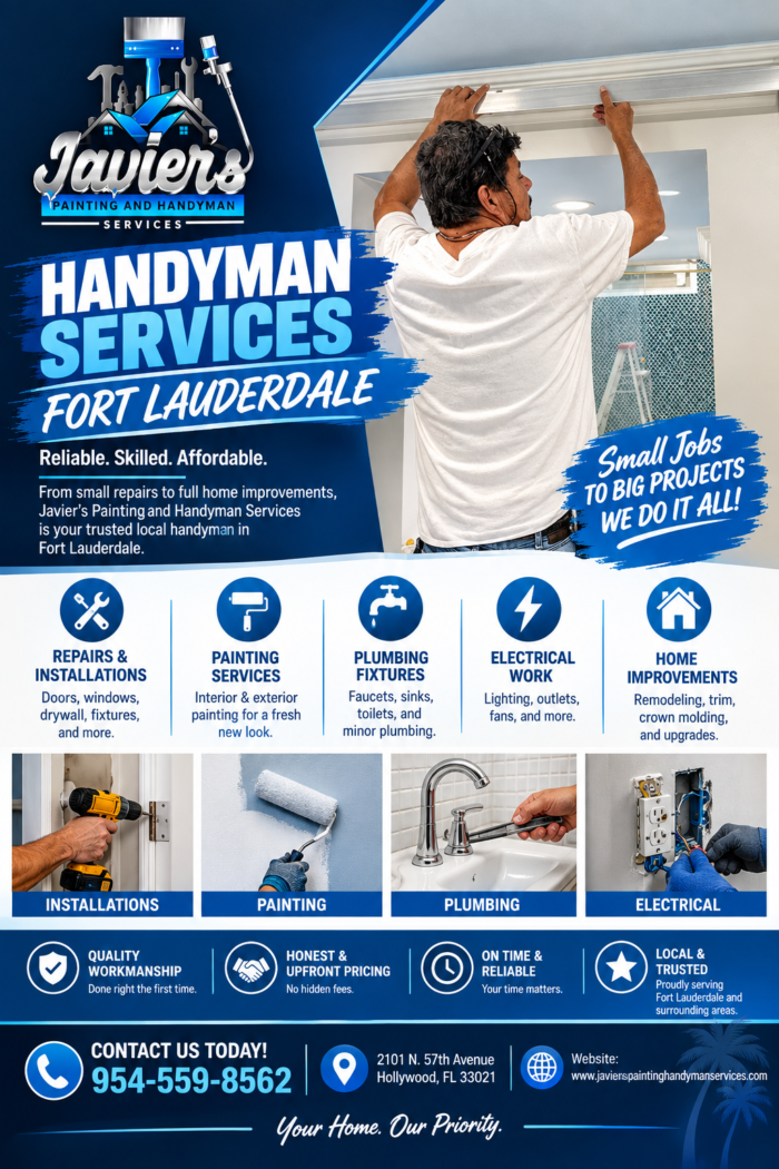 Handyman Services Fort Lauderdale | Javier’s Painting and Handyman Services