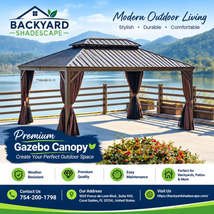 Hardtop Aluminum Gazebo for Outdoor Comfort