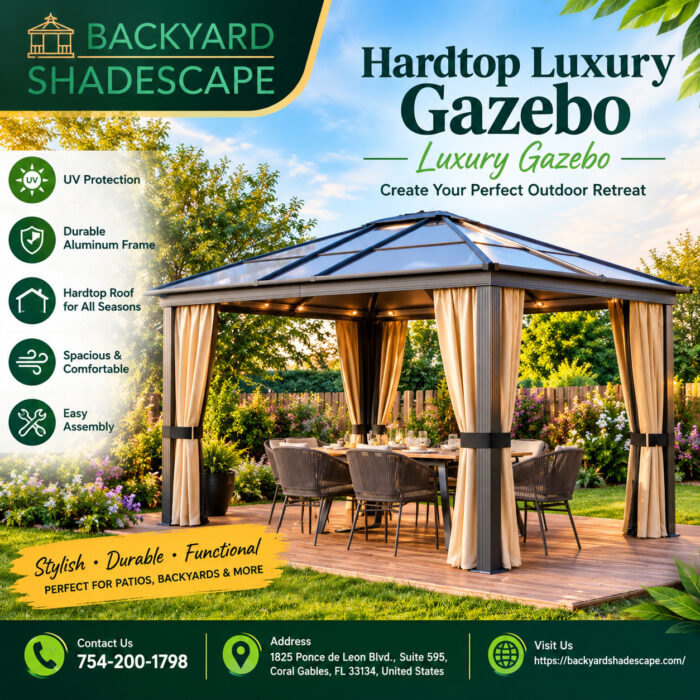 Hardtop Luxury Gazebo for Stylish Outdoor Living