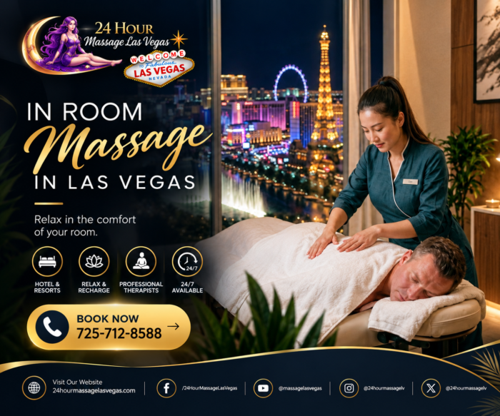 Professional In Room Massage in Las Vegas Available 24/7