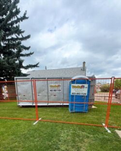 LitterBug Delivers portable toilets in Lethbridge with Fence Panels
