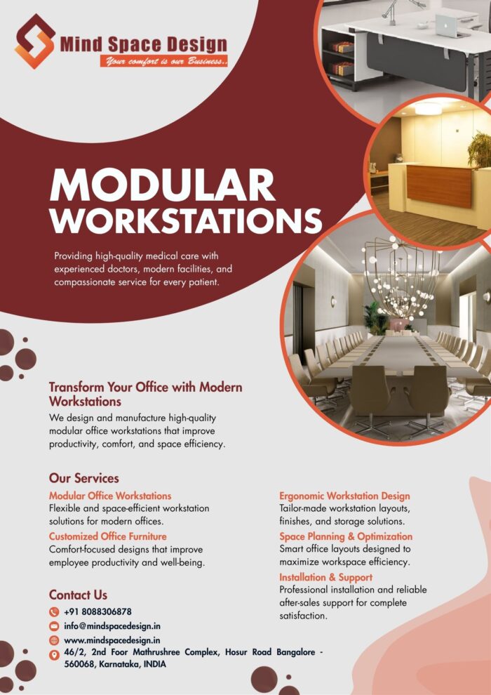 Modular Office Workstations in Bangalore | Ergonomic Solutions