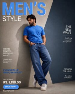 Men’s Loose Fit Denim Jeans by BY2MEN – Stylish & Comfortable