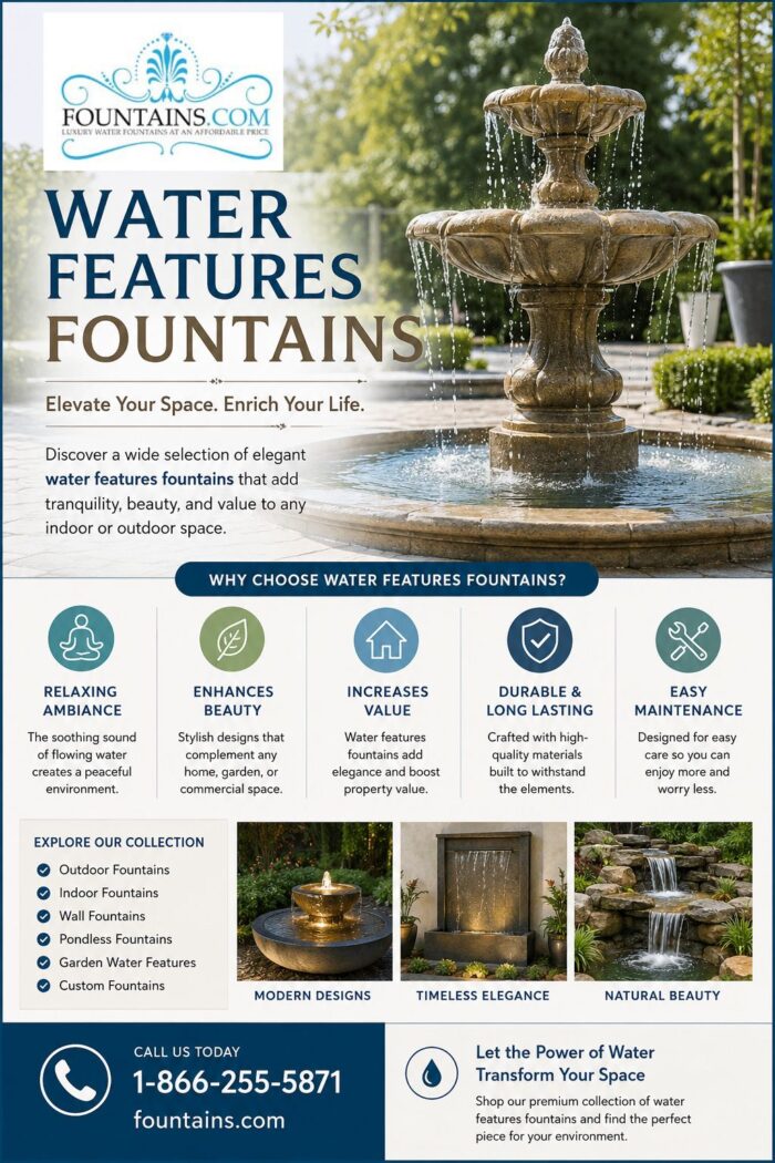 Choose Water Features Fountains to Enrich Your Environment
