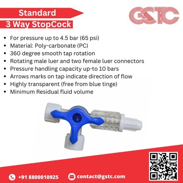 High-Quality Medical 3-Way Stopcock Standard – GSTC