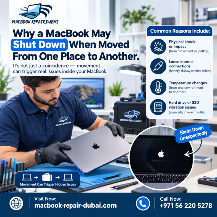 Why a MacBook May Shut Down When Moved From One Place to Another