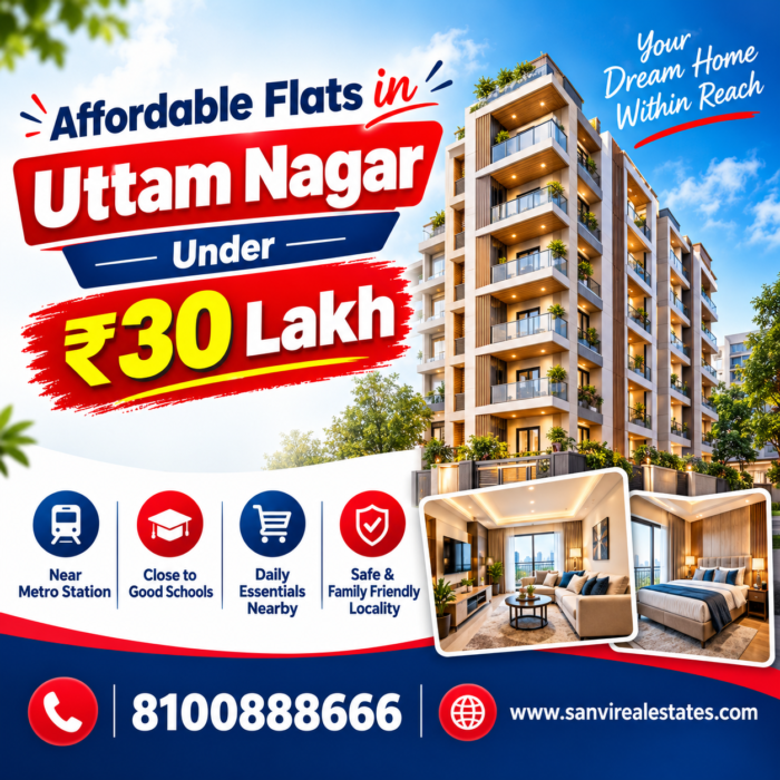 Affordable Flats in Uttam Nagar Under ₹30 Lakh