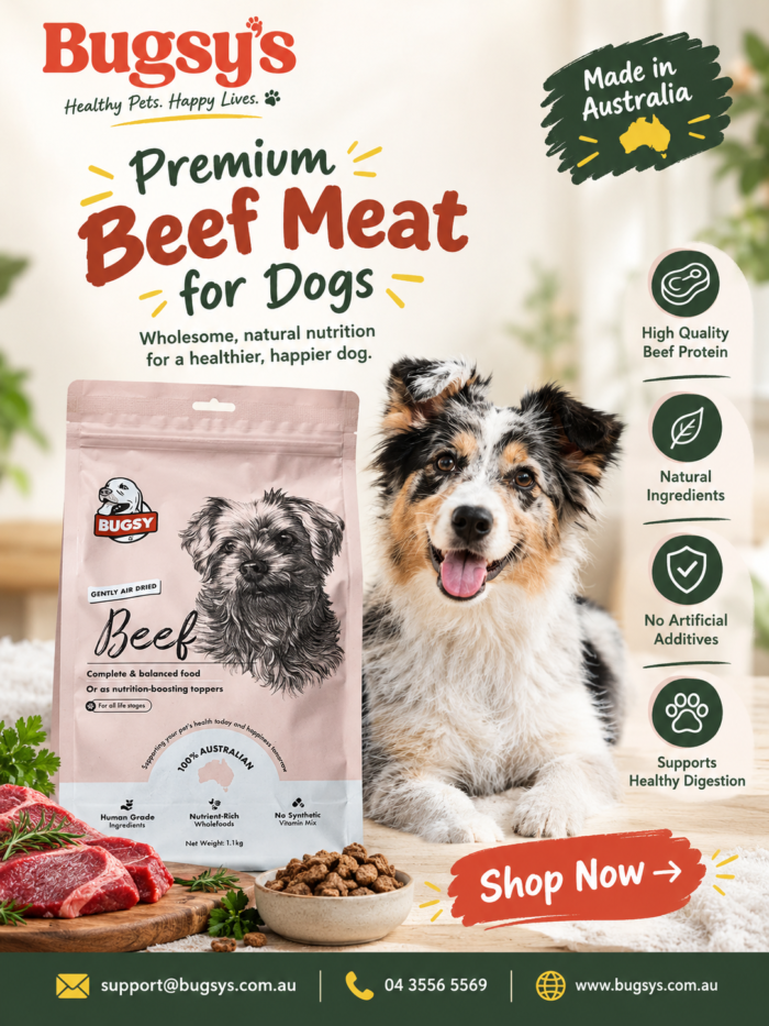 Beef Meat for Dogs | Bugsy’s Air-Dried Beef Dog Food