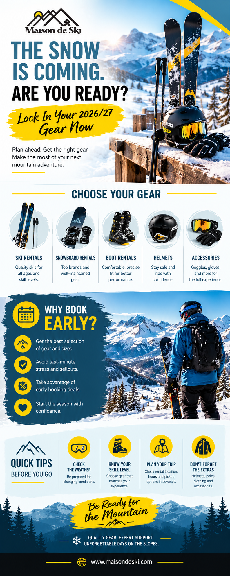 Colorado Ski Season is coming: Book Your Rental Gear Early